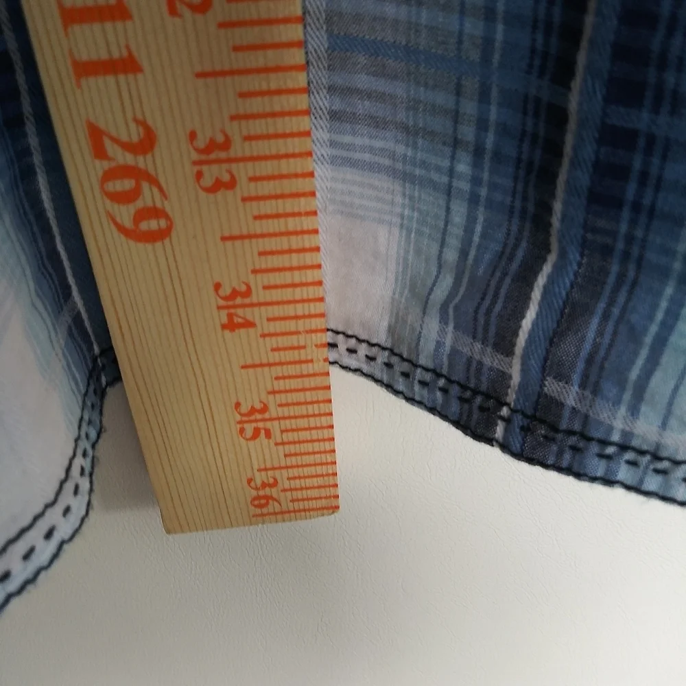Various Artists | Blue Plaid Western Shirt Sz XL